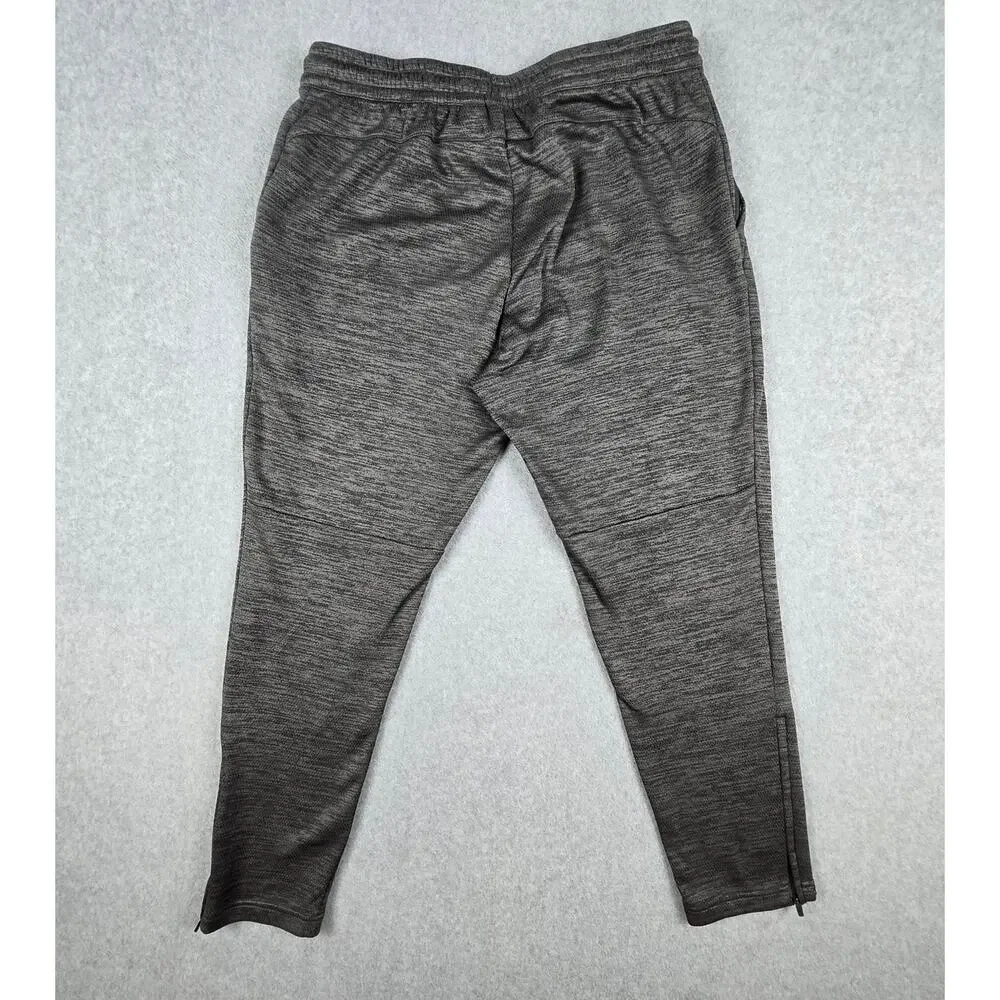 Adidas Mens XL Training Joggers/Sweatpants with Drawstring and Pockets Gray